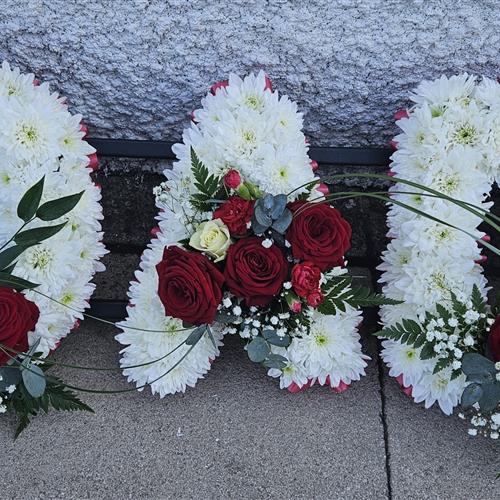 Red DAD funeral letters
