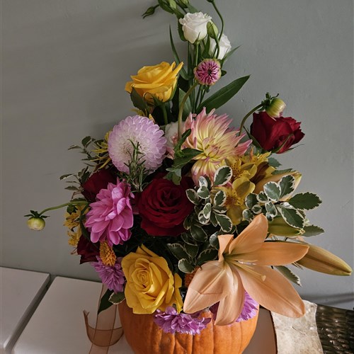 Bespoke Halloween Pumpkin Arrangment
