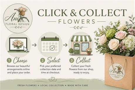 Click and collect flowers from Ani's Floral Design